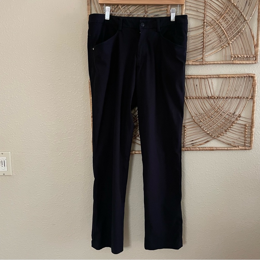Lululemon Pants Black ABC Regular Fit Dress Chino 5 Pocket Casual Men's Sz 34x32
